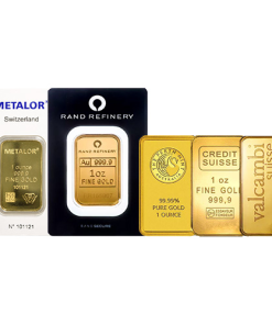1 oz Gold Bar (Varied Condition, Any Mint)