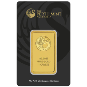 1 oz Perth Mint Gold Bar (New w/ Assay)