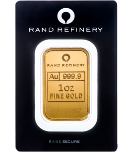1 oz Rand Refinery Gold Bar (New w/ Black Assay)