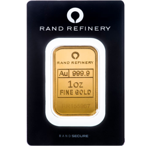 1 oz Rand Refinery Gold Bar (New w/ Black Assay)