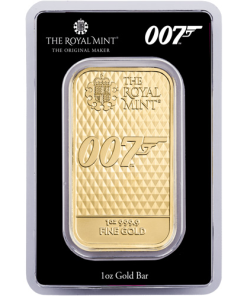 1 oz British James Bond Diamonds Are Forever Gold Bar (New w/ Assay)