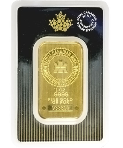 1 oz (RCM) Royal Canadian Mint Gold Bar (New w/ Assay)
