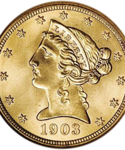 Pre-33 $5 Liberty Gold Half Eagle Coin (Cleaned)