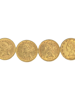 Pre-33 $5 Liberty Gold Half Eagle 4-Coin Set (Random Year XF+)