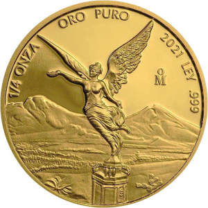 2021 1/4 oz Proof Mexican Gold Libertad Coin (In Capsule)