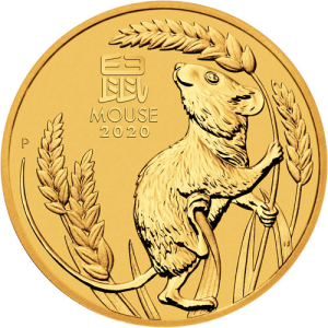 2020 1/10 oz Australian Gold Lunar Mouse Coin (BU)
