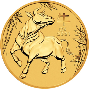2021 1/10 oz Australian Gold Lunar Ox Coin (BU)