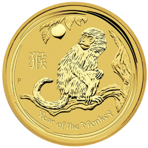 2016 1/2 oz Australian Gold Lunar Monkey Coin (BU)