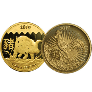 1/20 oz Royal Australian Mint Lunar Gold Coin (Random Year, Varied Design, In Capsule)
