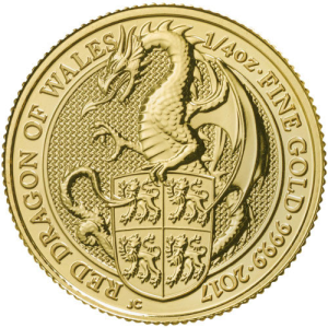 2017 1/4 oz British Gold Queen’s Beast Dragon Coin (BU)