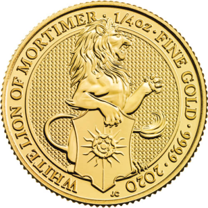 2020 1/4 oz British Gold Queen’s Beast White Lion Coin