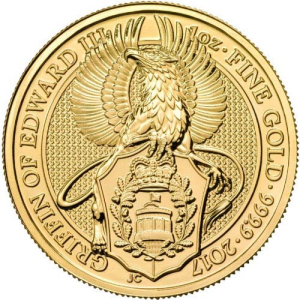 2017 1 oz British Gold Queen’s Beast Griffin Coin (BU)