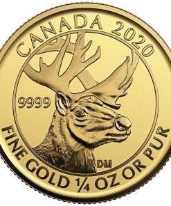 2020 1/4 Canadian Gold Woodland Caribou Reverse Proof Coin