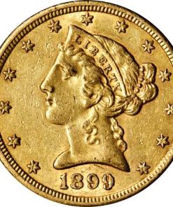 Pre-33 $5 Liberty Gold Half Eagle Coin (1838-1899 Dates, XF+)