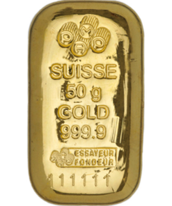 50 Gram PAMP Suisse Gold Bar (New, Cast w/ Assay)