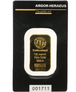 1/2 oz Argor Heraeus Gold Bar (New in Assay)