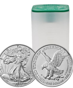 2022 1 oz American Silver Eagle Tube (20 Coins, BU)
