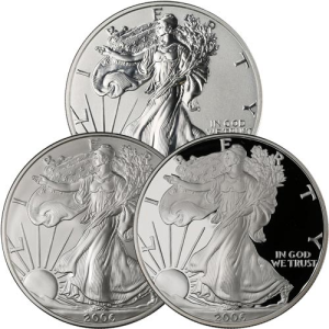 2006-W Proof American Silver Eagle 3-Coin Set (Box + CoA)