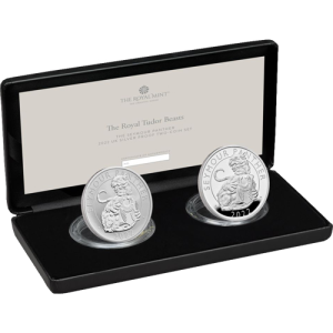 2022 Proof British Silver Reverse Frosted Tudor Beasts Seymour Panther 2-Coin Set