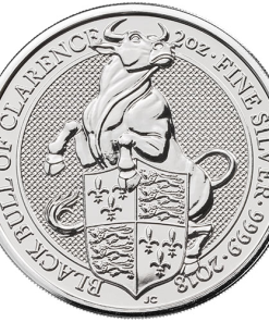 2018 2 oz British Silver Queen’s Beast Black Bull Coin