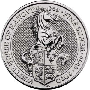 2020 2 oz British Silver Queen’s Beast White Horse Coin