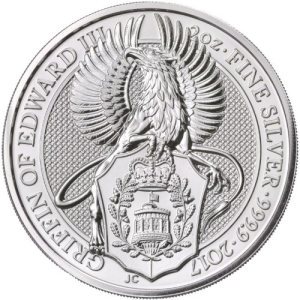 2017 2 oz British Silver Queen’s Beast Griffin Coin