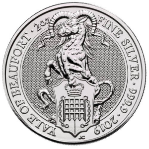 2019 2 oz British Silver Queen’s Beast Yale Coin
