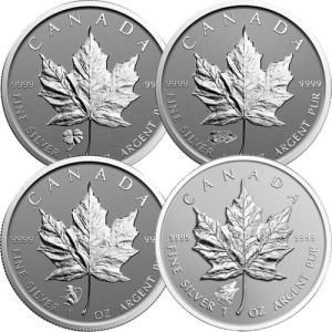 1 oz Canadian Silver Maple Leaf Coin (Varied Condition, Varied Privy, Random Year)
