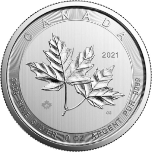 2021 10 oz Canadian Silver Magnificent Maple Leaf Coin (BU)