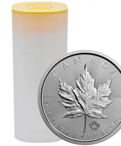 2022 1 oz Canadian Silver Maple Leaf Tube (25 Coins, BU)