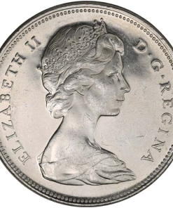 Canadian silver dollar coins