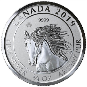 2019 3/4 oz Canadian Silver Wild Horse Reverse Proof Coin