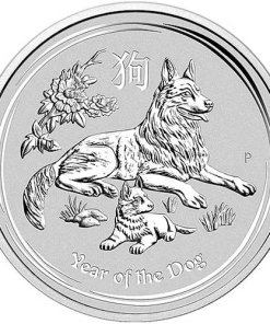 2018 2 oz Australian Silver Lunar Dog Coin (BU)
