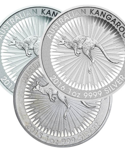 1 oz Australian Silver Kangaroo Coin (Random Year, Varied Condition)