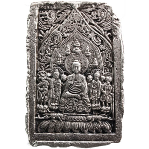 500 Gram Buddhist Stele of Amitabha Silver Bar (Box + CoA)