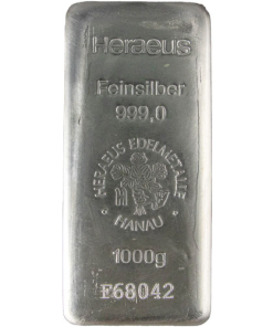 1 Kilo Argor Heraeus Cast Silver Bar (New)