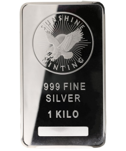 1 Kilo Sunshine Silver Bar (New, MintMark SI)